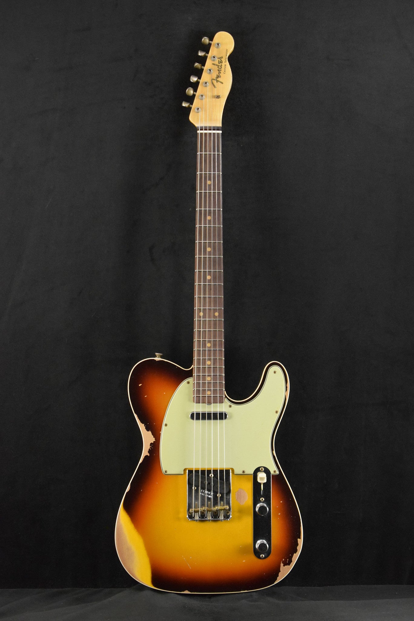 Fender 1960 Telecaster Custom Heavy Relic Super Faded Aged Chocolate 3-Color Sunburst 3A Rosewood Fingerboard