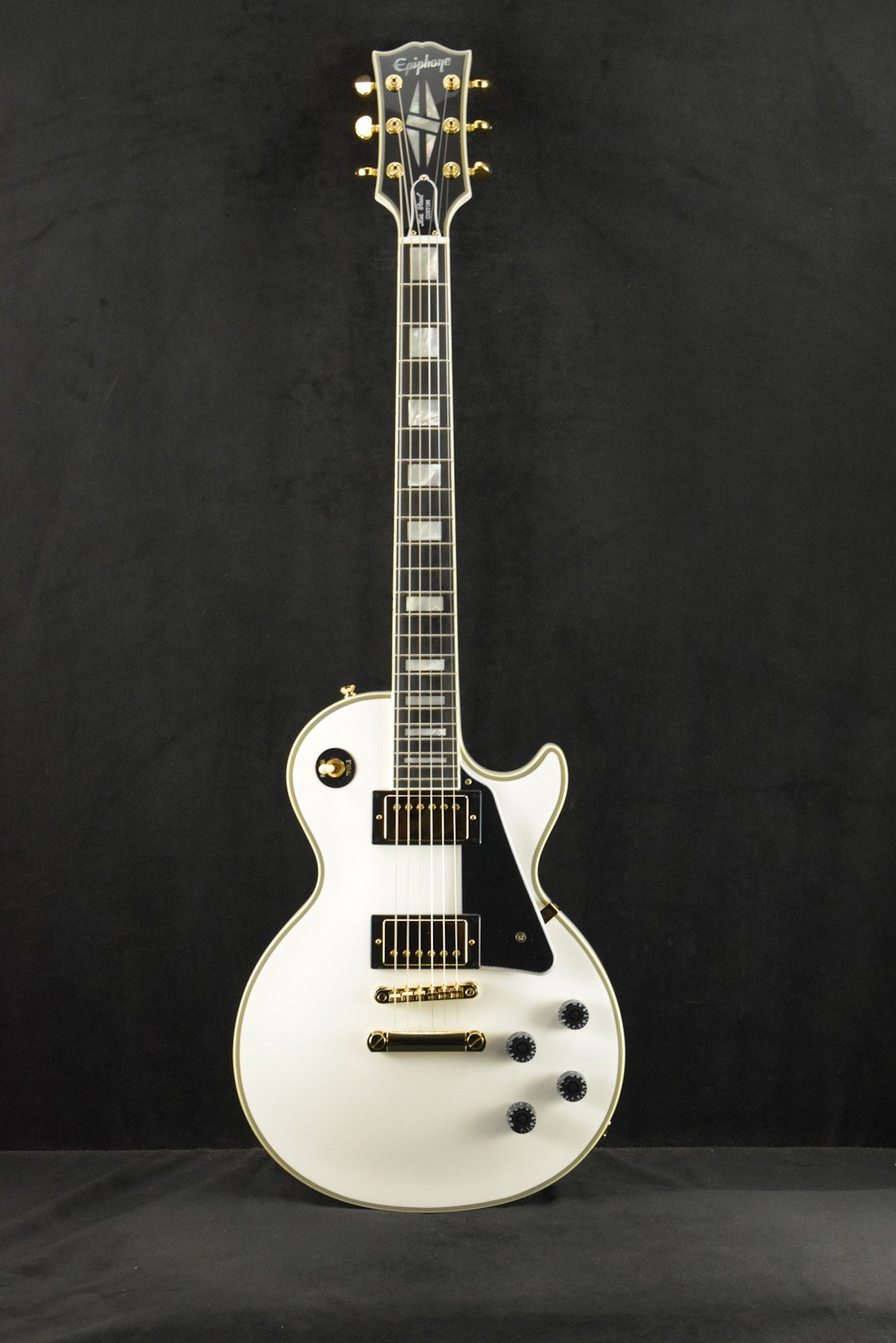Epiphone IGC Les Paul Custom Alpine White w/Hard Case – Fuller's