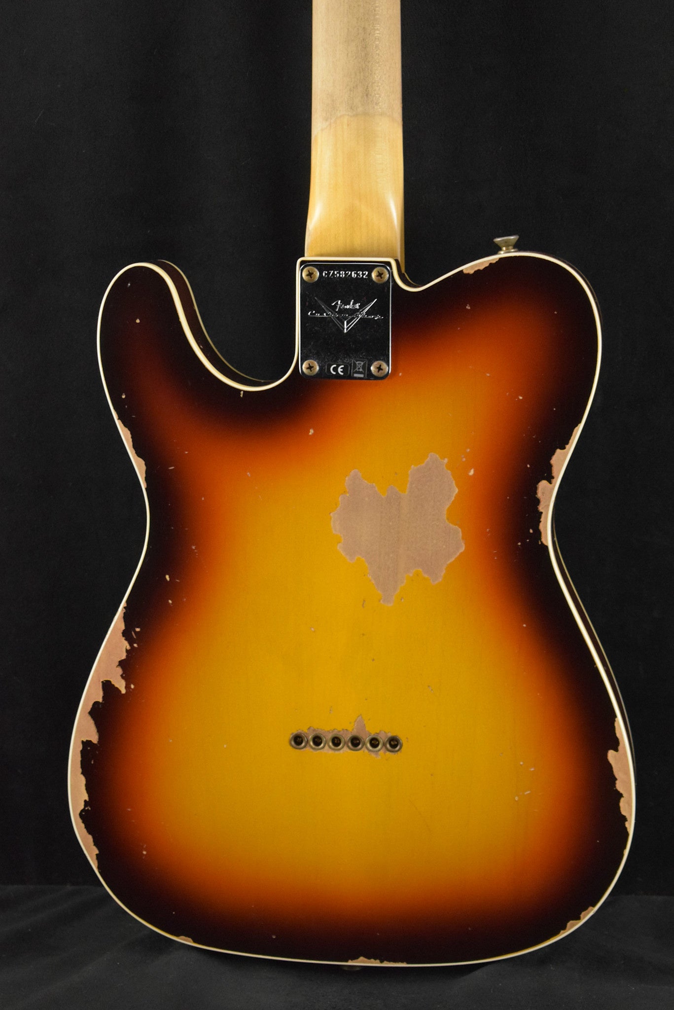 Fender 1960 Telecaster Custom Heavy Relic Super Faded Aged Chocolate 3-Color Sunburst 3A Rosewood Fingerboard
