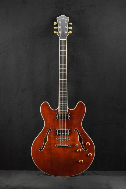 Eastman T186MX All Solid Carved Series Thinline Bare Knuckle HB Pickups Classic Finish