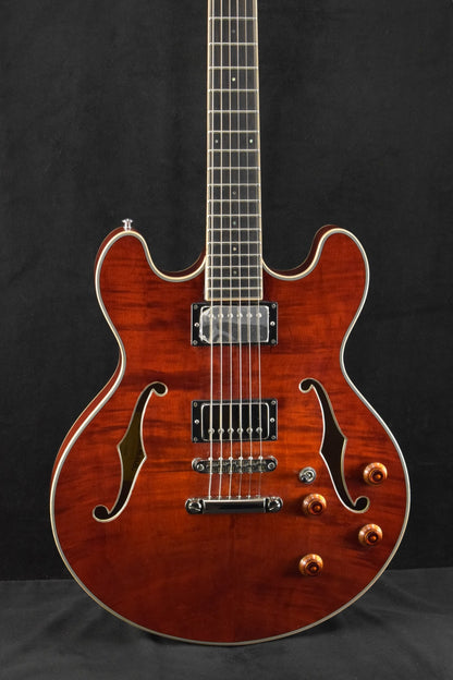 Eastman T185MX All Solid Carved Thinline Bare Knuckle HB Pickups Classic Finish