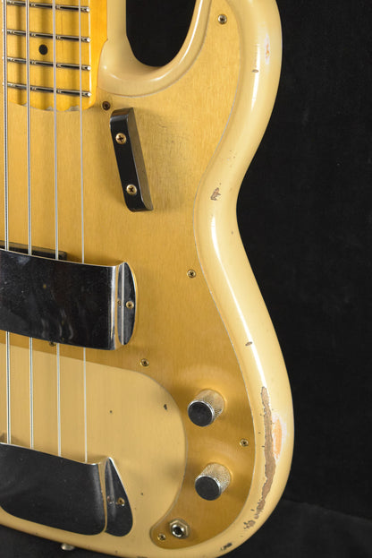 Fender 1958 Precision Bass Relic Aged Desert Sand 1-Piece Quartersawn Maple Neck Fingerboard