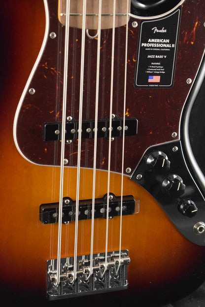 Fender American Professional II Jazz Bass V 3-Color Sunburst Rosewood Fingerboard