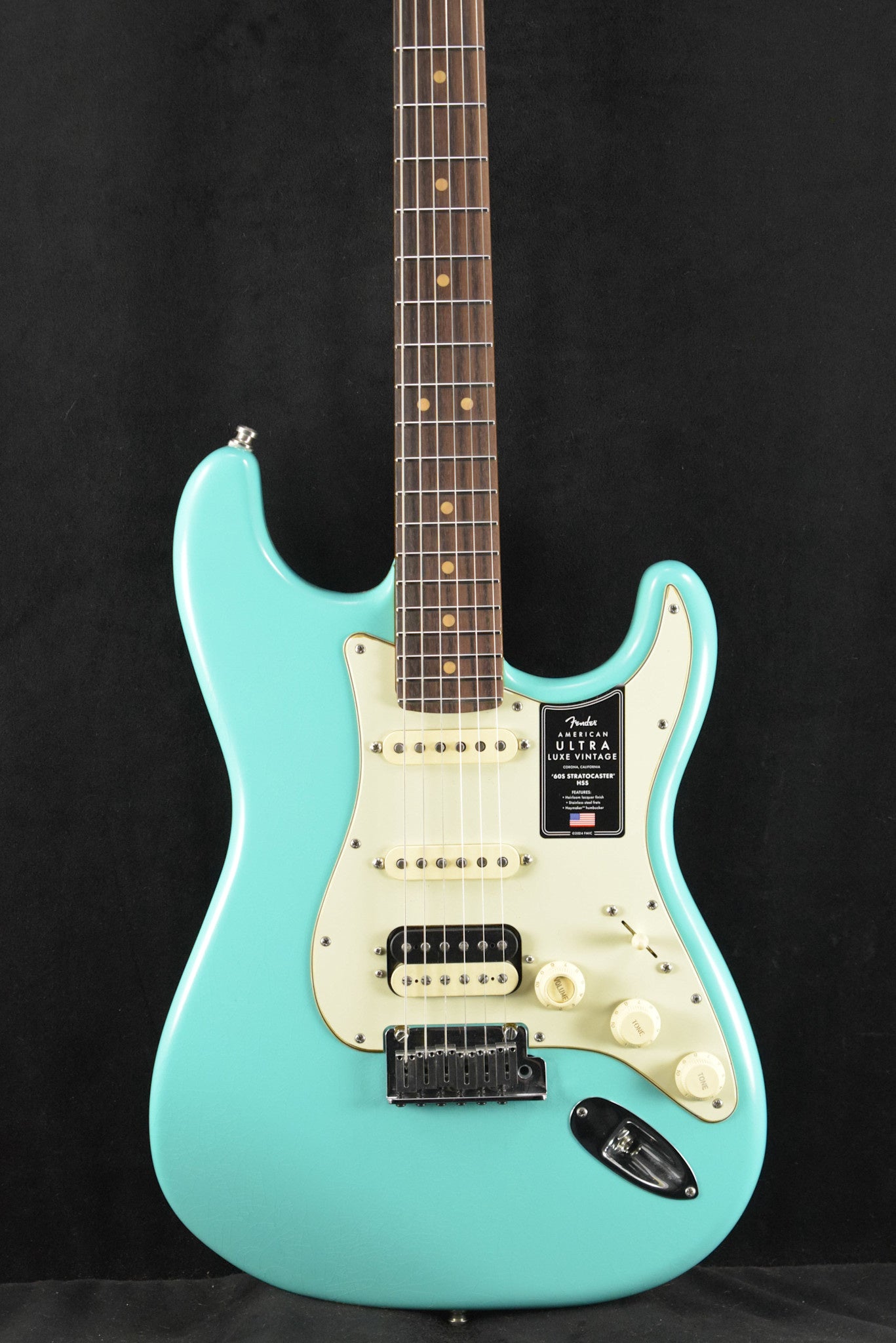 Fender American Ultra Luxe Vintage '60s Stratocaster HSS Sea Foam Green Rosewood Fingerboard