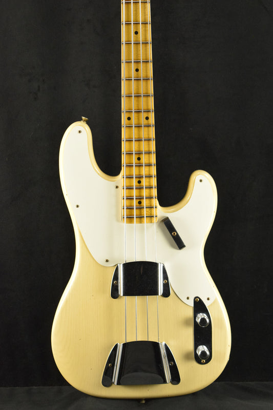 Fender 1954 Precision Bass Journeyman Relic Aged Vintage Blonde 1-Piece Quartersawn Maple Neck Fingerboard