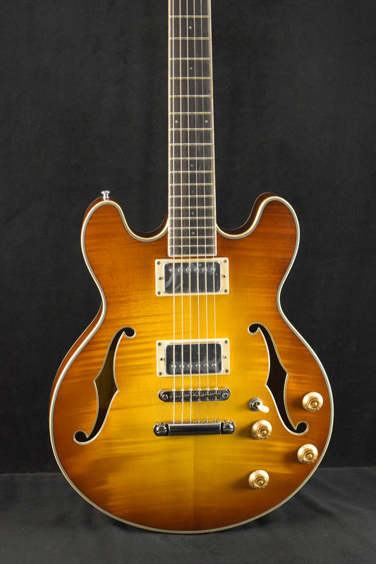 Eastman T184MX-GB All Solid Carved Series 14" Thinline Goldburst Truetone Gloss