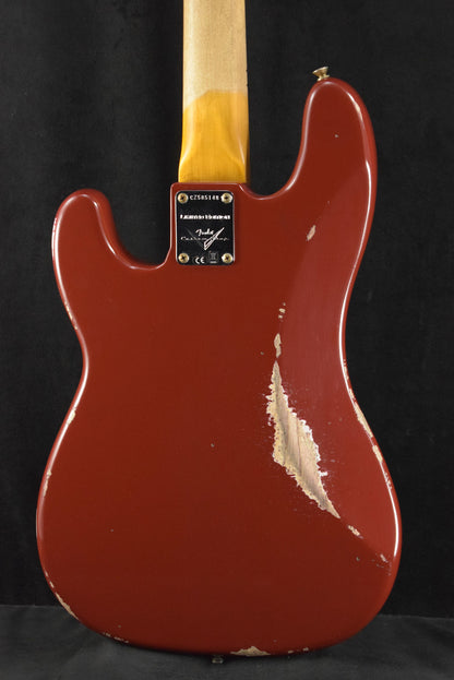 Fender Limited Edition P-Jazz Bass Relic Aged Cimarron Red 1-Piece Quartersawn Maple Neck Fingerboard