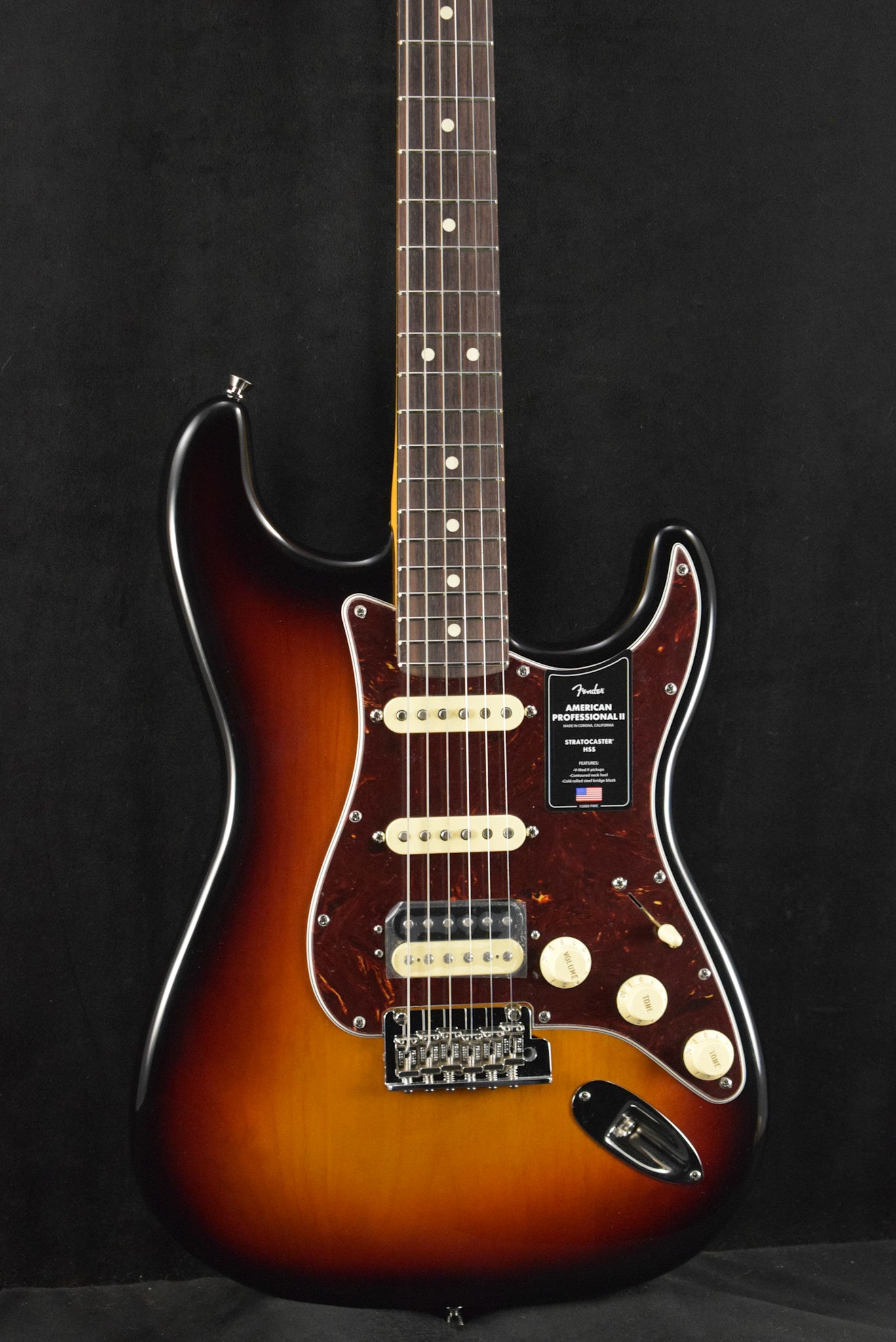 Fender American Professional II Stratocaster HSS 3-Color Sunburst Rosewood Fingerboard