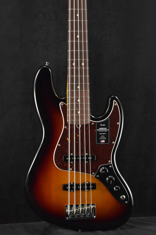 Fender American Professional II Jazz Bass V 3-Color Sunburst Rosewood Fingerboard