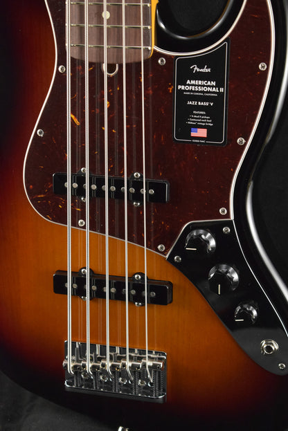 Fender American Professional II Jazz Bass V 3-Color Sunburst Rosewood Fingerboard
