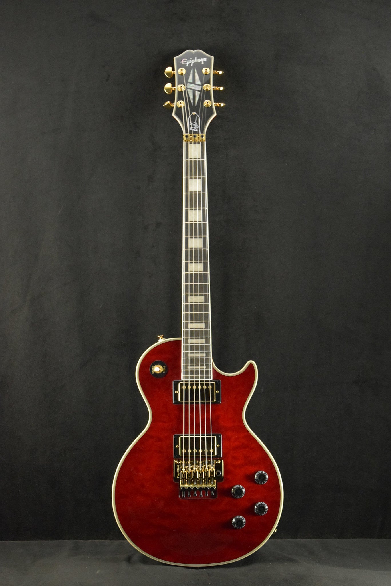 Epiphone Alex Lifeson Les Paul Custom Axcess Ruby – Fuller's Guitar