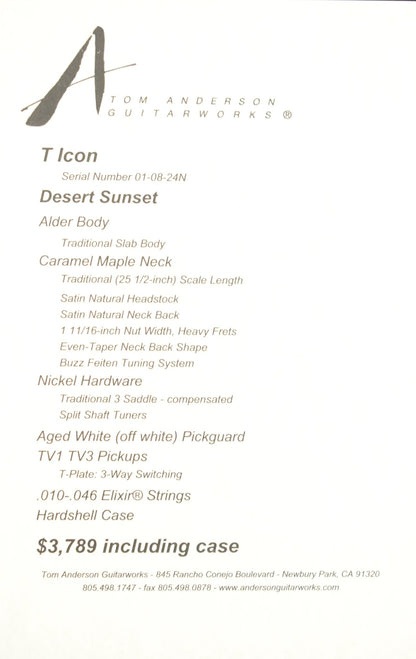 Tom Anderson T Icon Desert Sunset SCRATCH & DENT