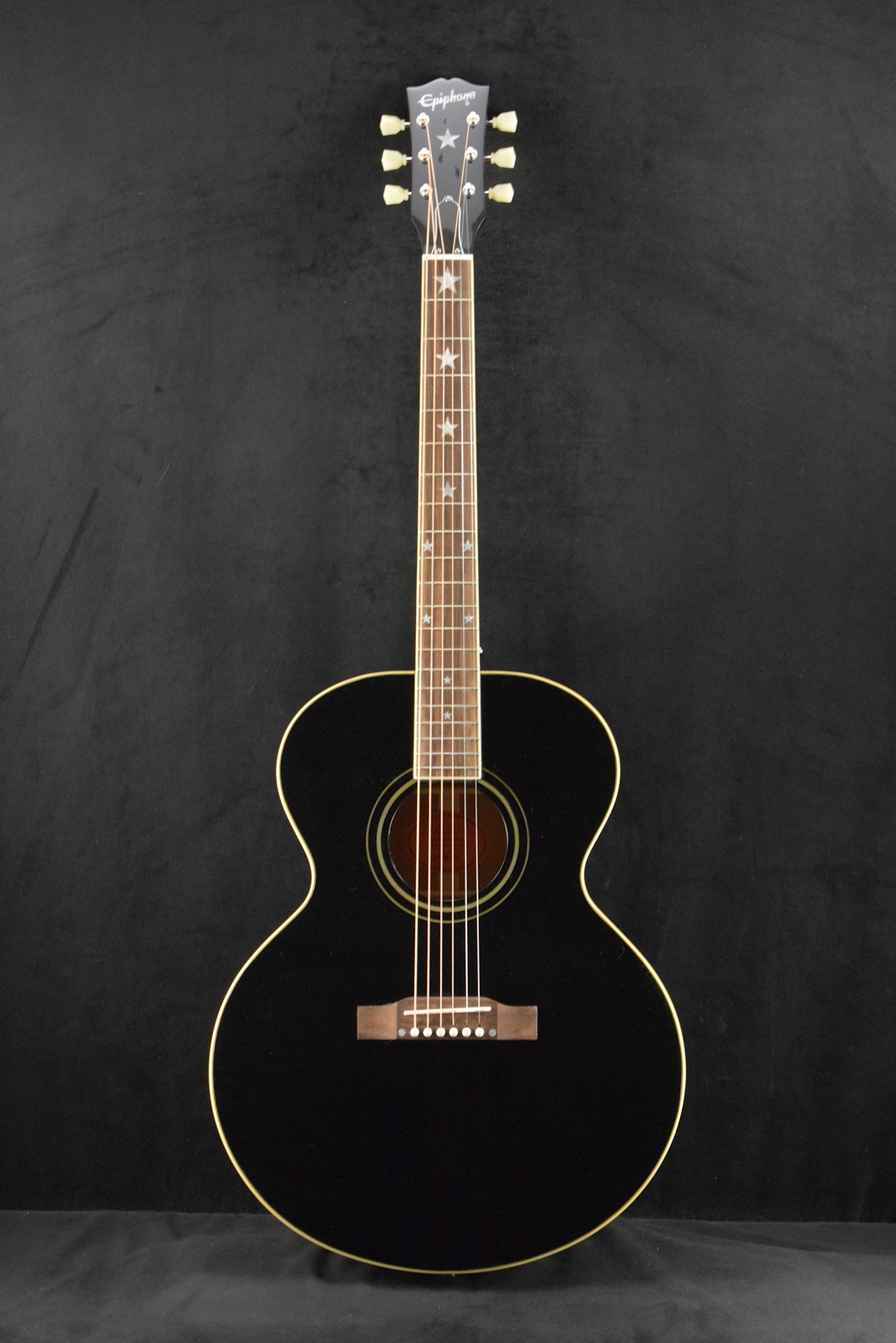 Epiphone IGC J-180 LS Long-Scale Ebony (Includes Hard Case)