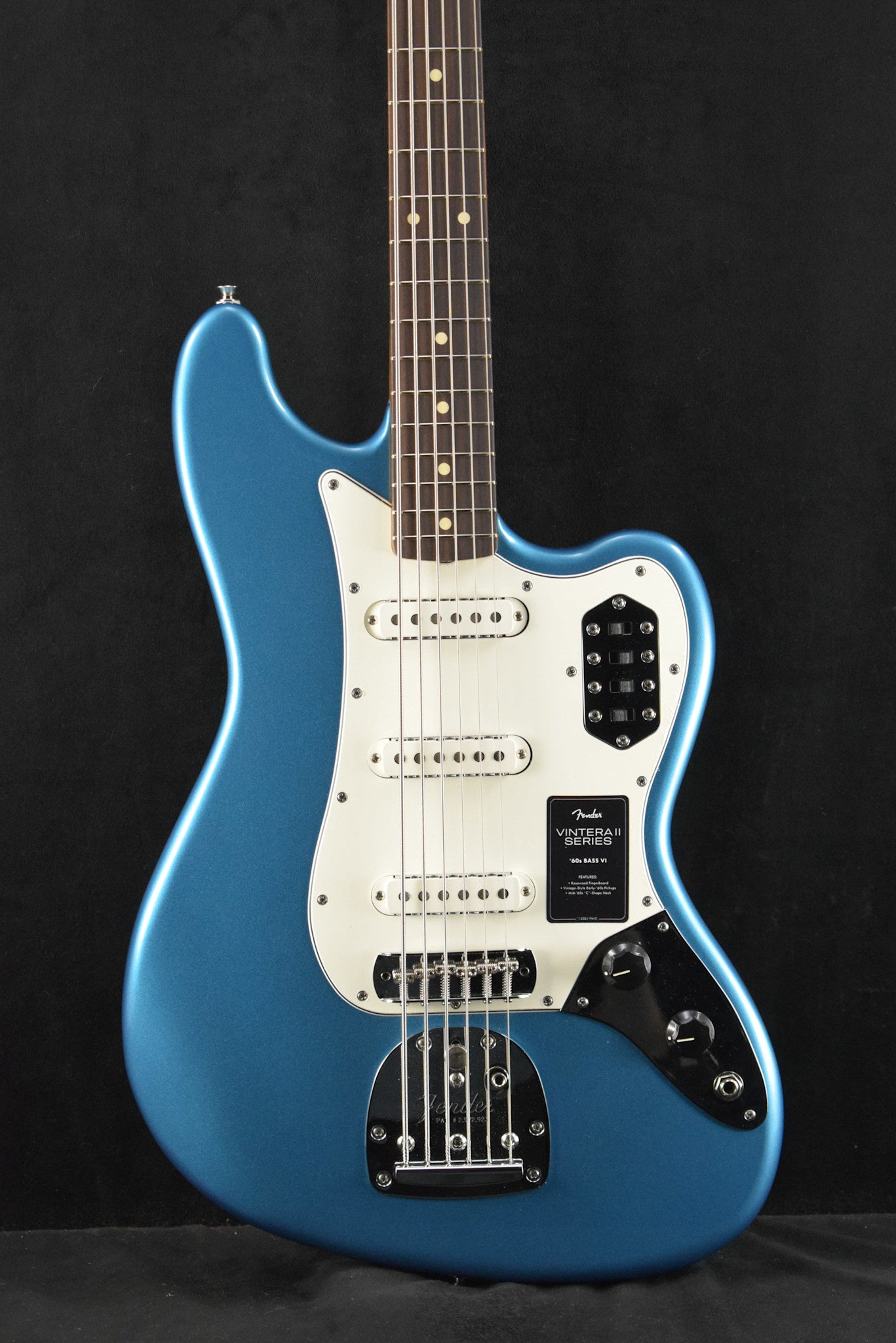 Fender Vintera II '60s Bass VI Lake Placid Blue Rosewood Fingerboard