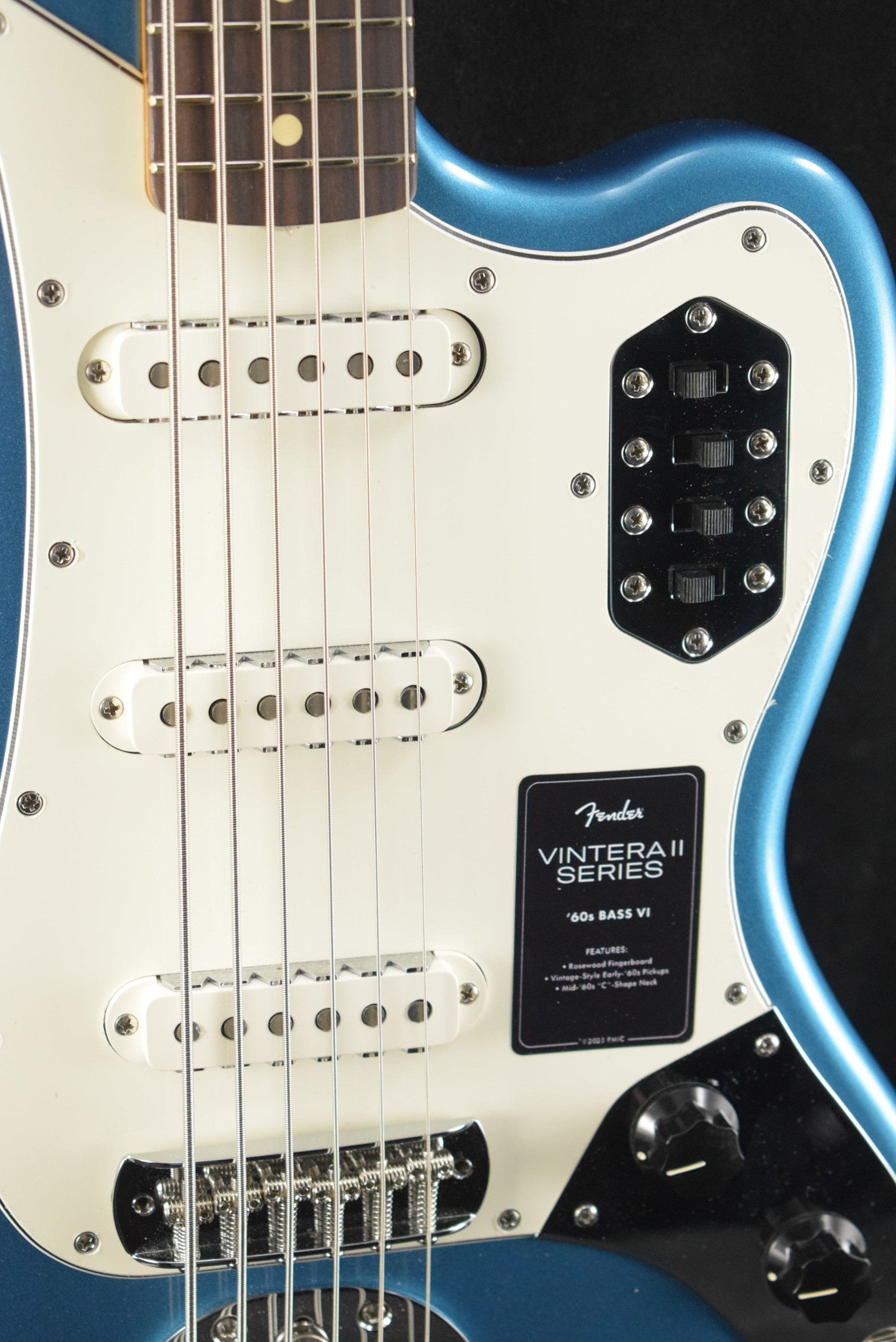 Fender Vintera II '60s Bass VI Lake Placid Blue Rosewood Fingerboard
