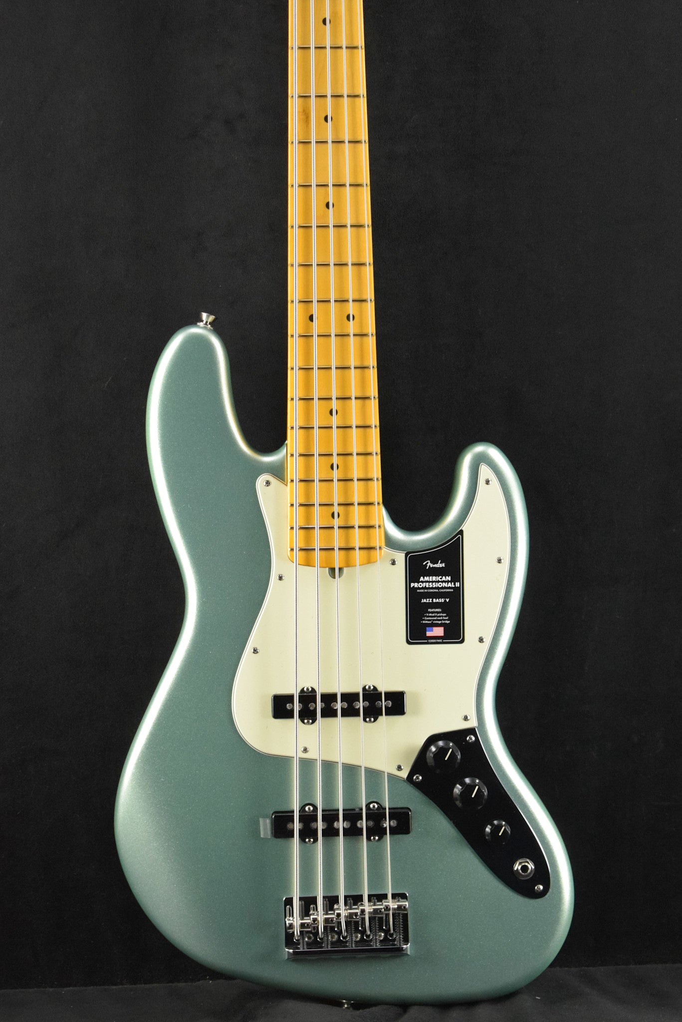 Fender American Professional II Jazz Bass V Mystic Surf Green Maple Fingerboard