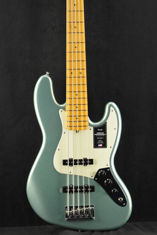 Fender American Professional II Jazz Bass V Mystic Surf Green Maple Fingerboard