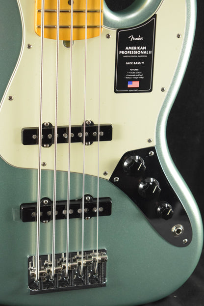 Fender American Professional II Jazz Bass V Mystic Surf Green Maple Fingerboard