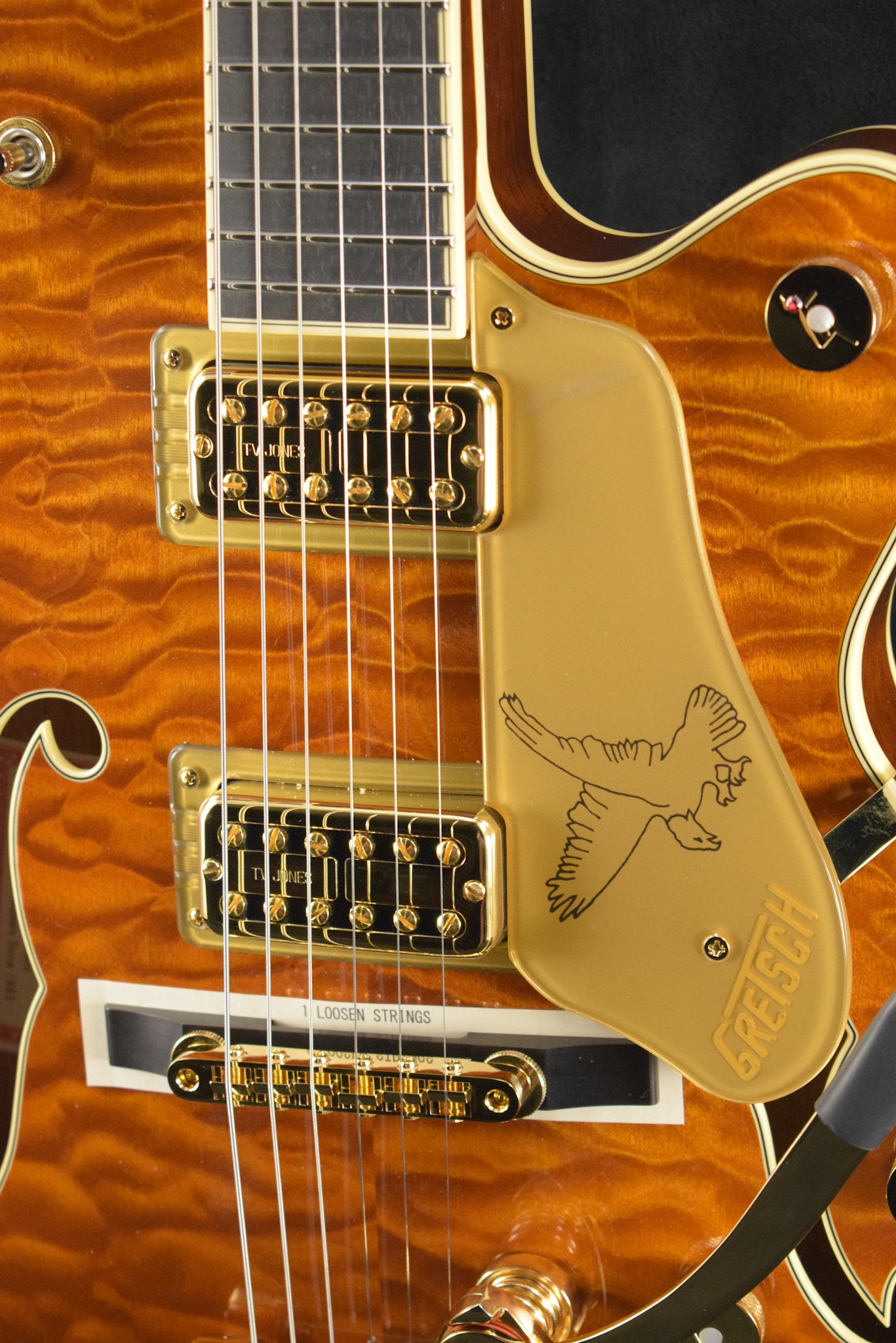 Gretsch Limited Edition Falcon Center Block Jr. with Bigsby Quilted Maple Roundup Orange