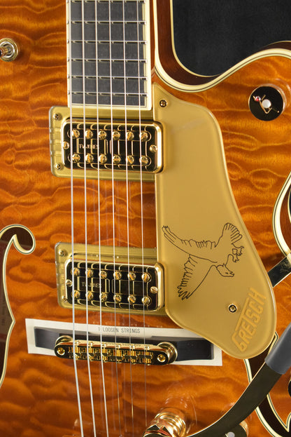 Gretsch Limited Edition Falcon Center Block Jr. with Bigsby Quilted Maple Roundup Orange