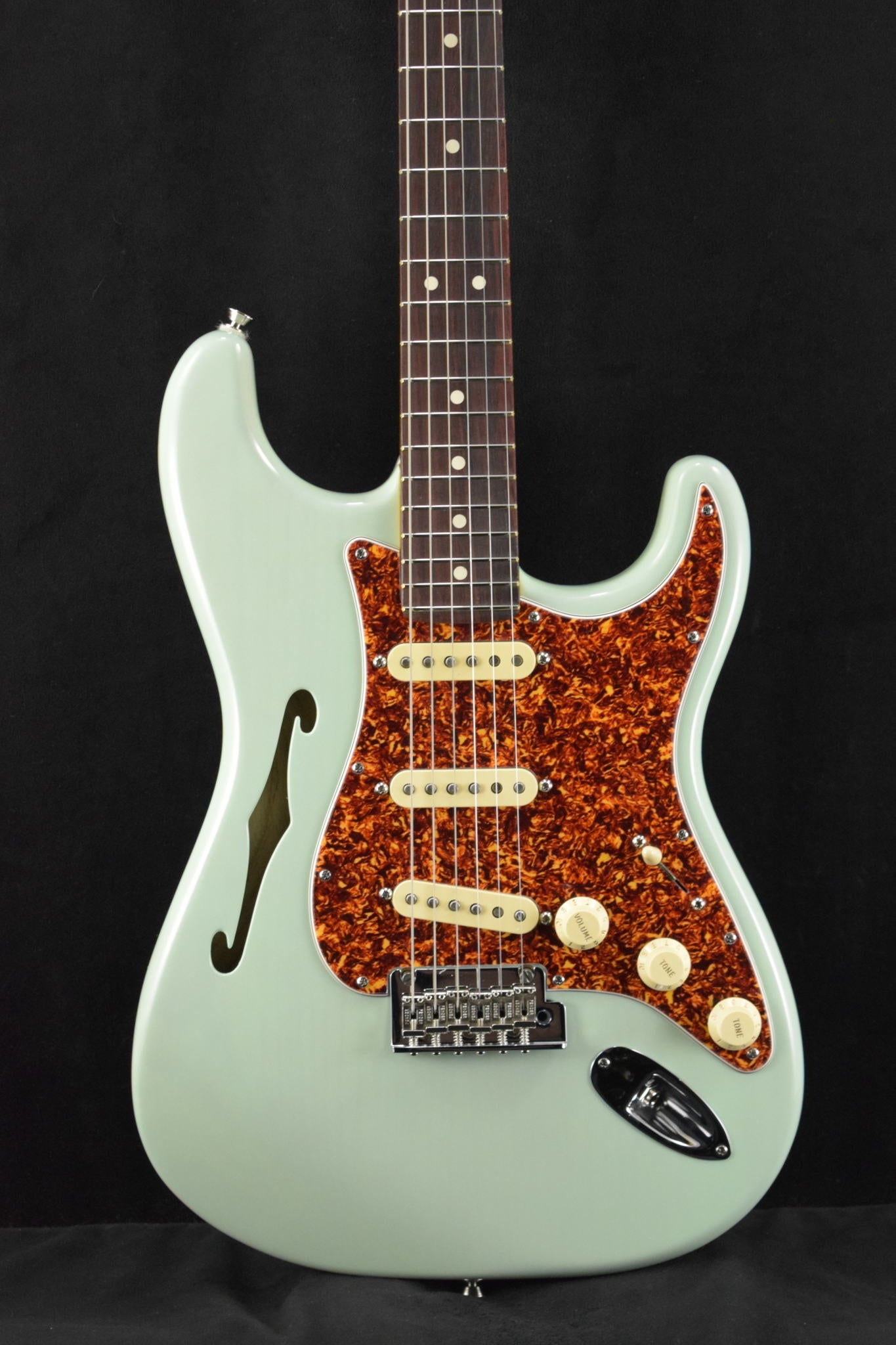Fender American Professional II Stratocaster Thinline Transparent Surf Green Rosewood Fingerboard