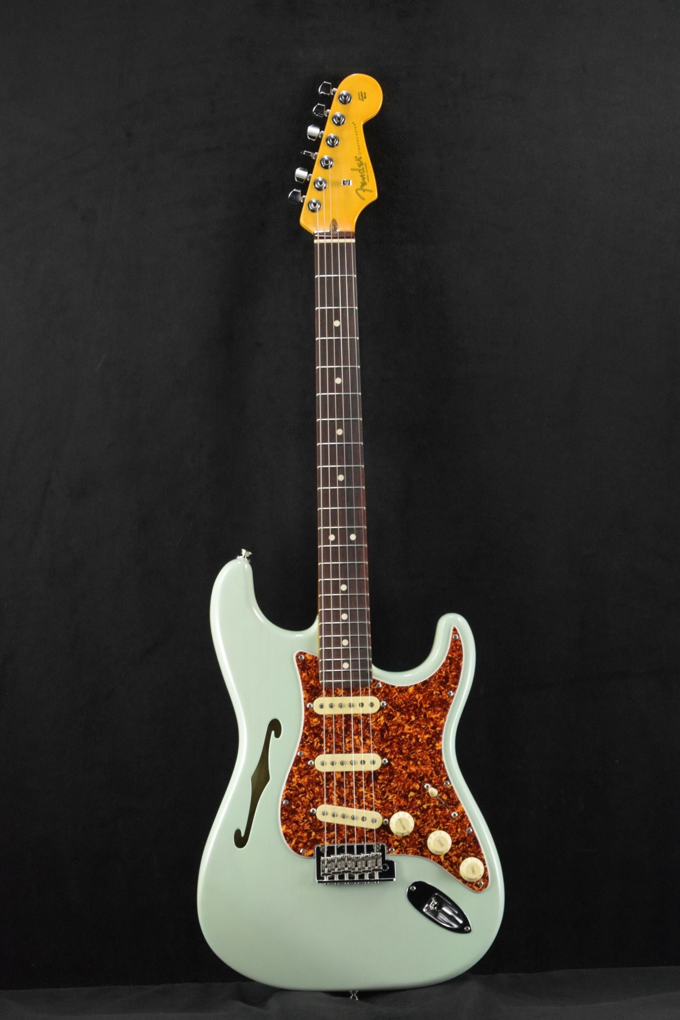 Fender American Professional II Stratocaster Thinline Transparent Surf Green Rosewood Fingerboard