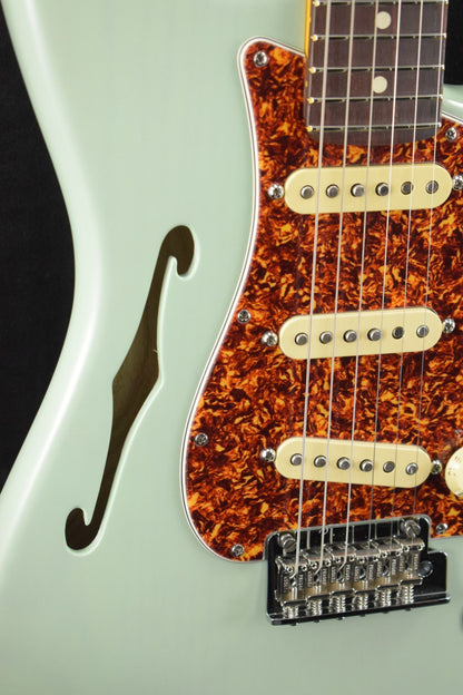 Fender American Professional II Stratocaster Thinline Transparent Surf Green Rosewood Fingerboard