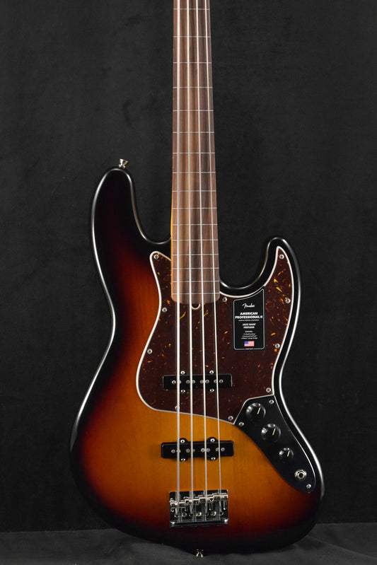 Fender American Professional II Jazz Bass Fretless Rosewood Fingerboard 3-Color Sunburst