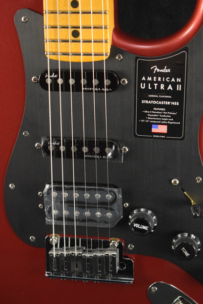 Fender American Ultra II Stratocaster HSS Sinister Red Maple Fingerboard