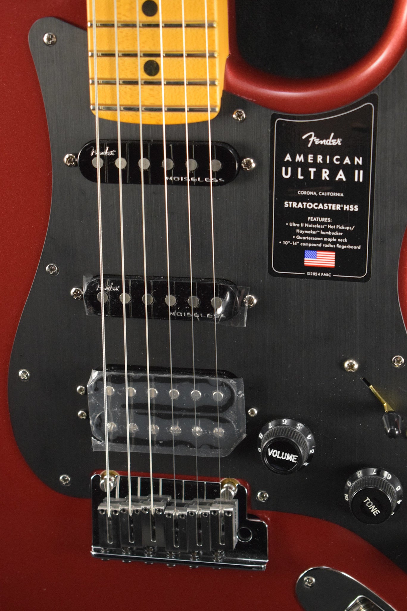 Fender American Ultra II Stratocaster HSS Sinister Red Maple Fingerboard
