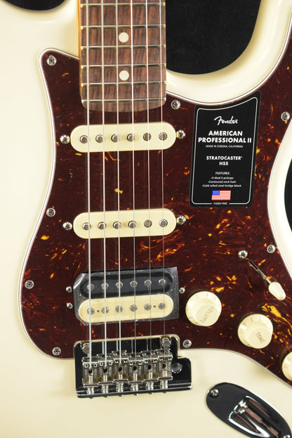 Fender American Professional II Stratocaster HSS Olympic White Rosewood Fingerboard