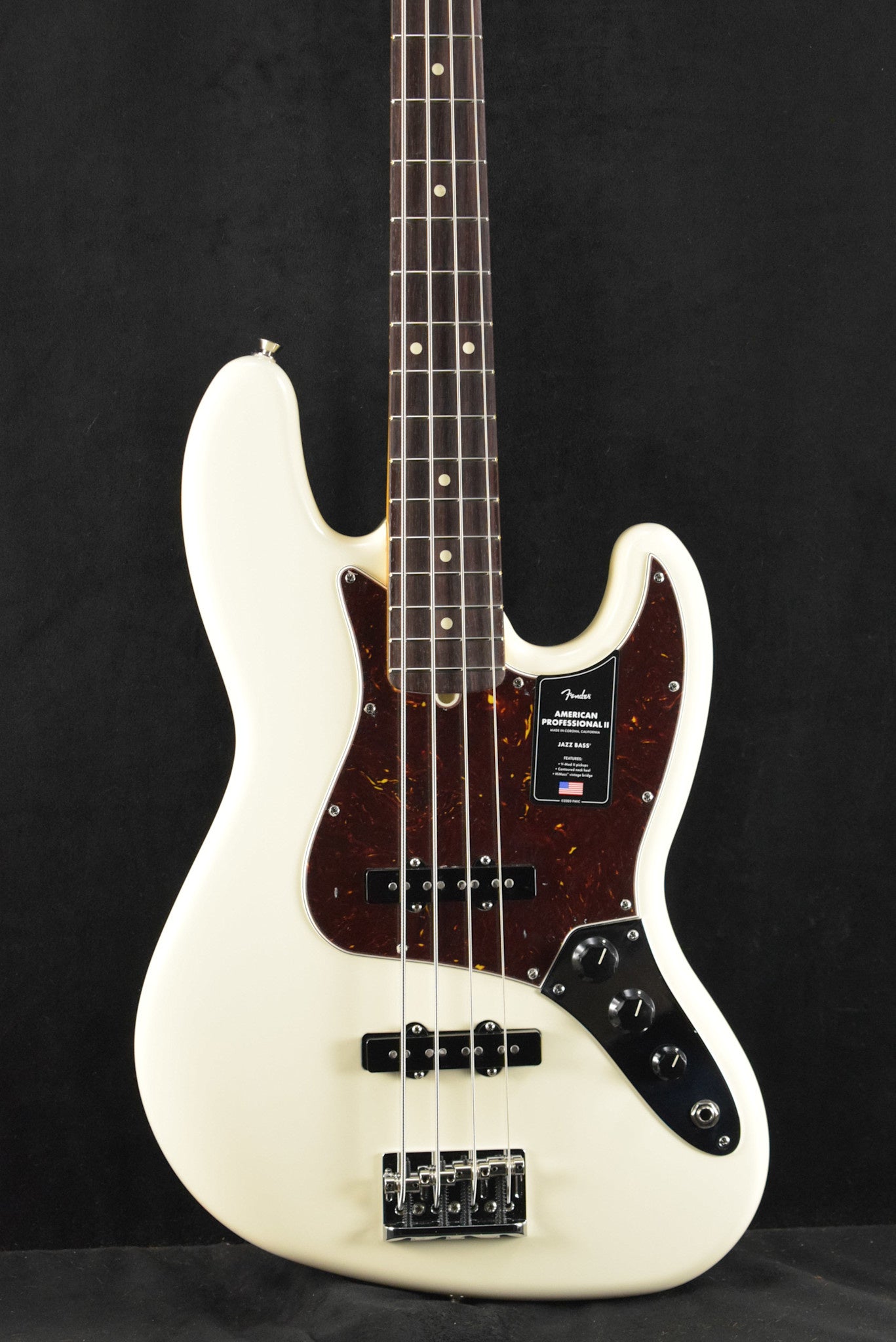 Fender American Professional II Jazz Bass Olympic White Rosewood Fingerboard