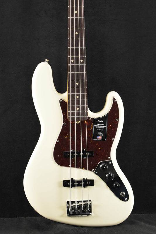 Fender American Professional II Jazz Bass Olympic White Rosewood Fingerboard