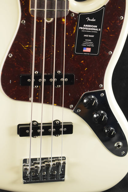 Fender American Professional II Jazz Bass Olympic White Rosewood Fingerboard