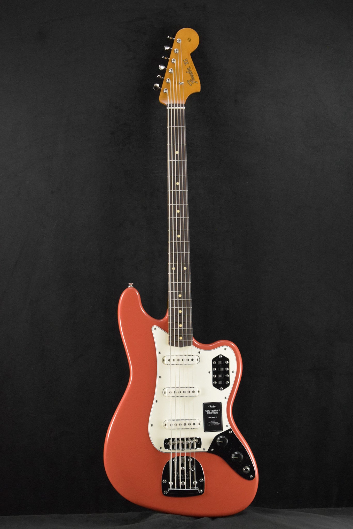 Fender Vintera II '60s Bass VI Fiesta Red Rosewood Fingerboard