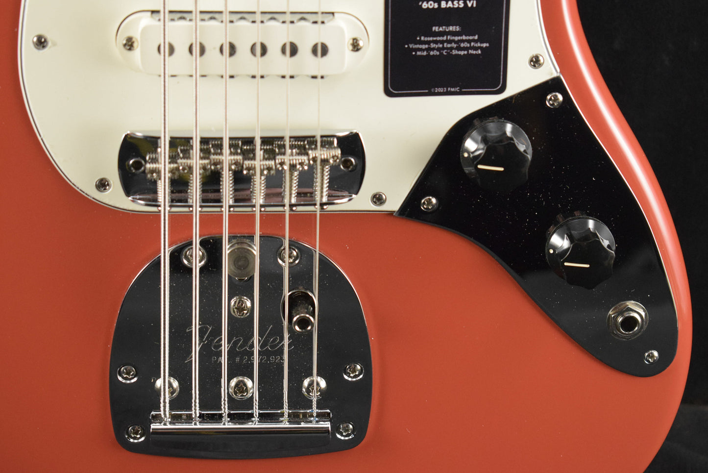 Fender Vintera II '60s Bass VI Fiesta Red Rosewood Fingerboard