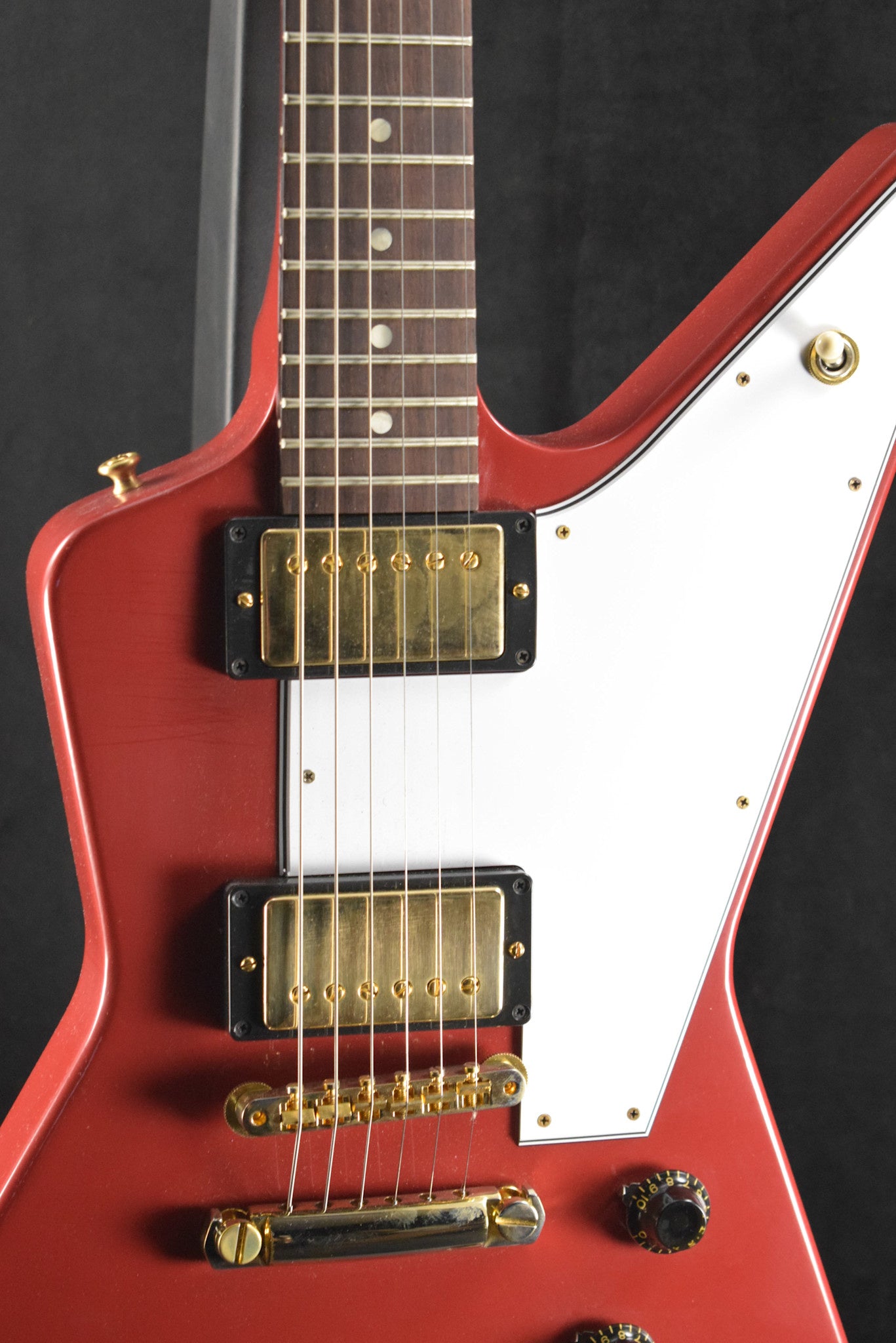 Gibson Custom Shop 1958 Korina Explorer VOS Cardinal Red Gold Hardware