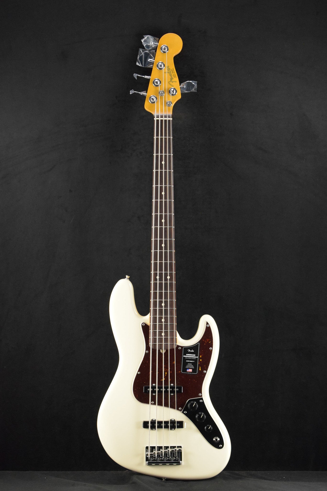 Fender American Professional II Jazz Bass V Olympic White Rosewood Fingerboard