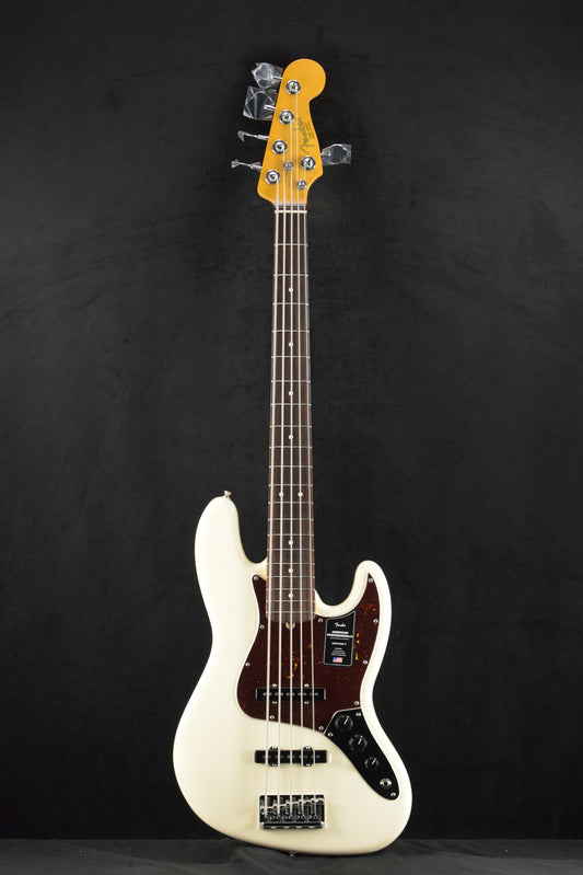 Fender American Professional II Jazz Bass V Olympic White Rosewood Fingerboard