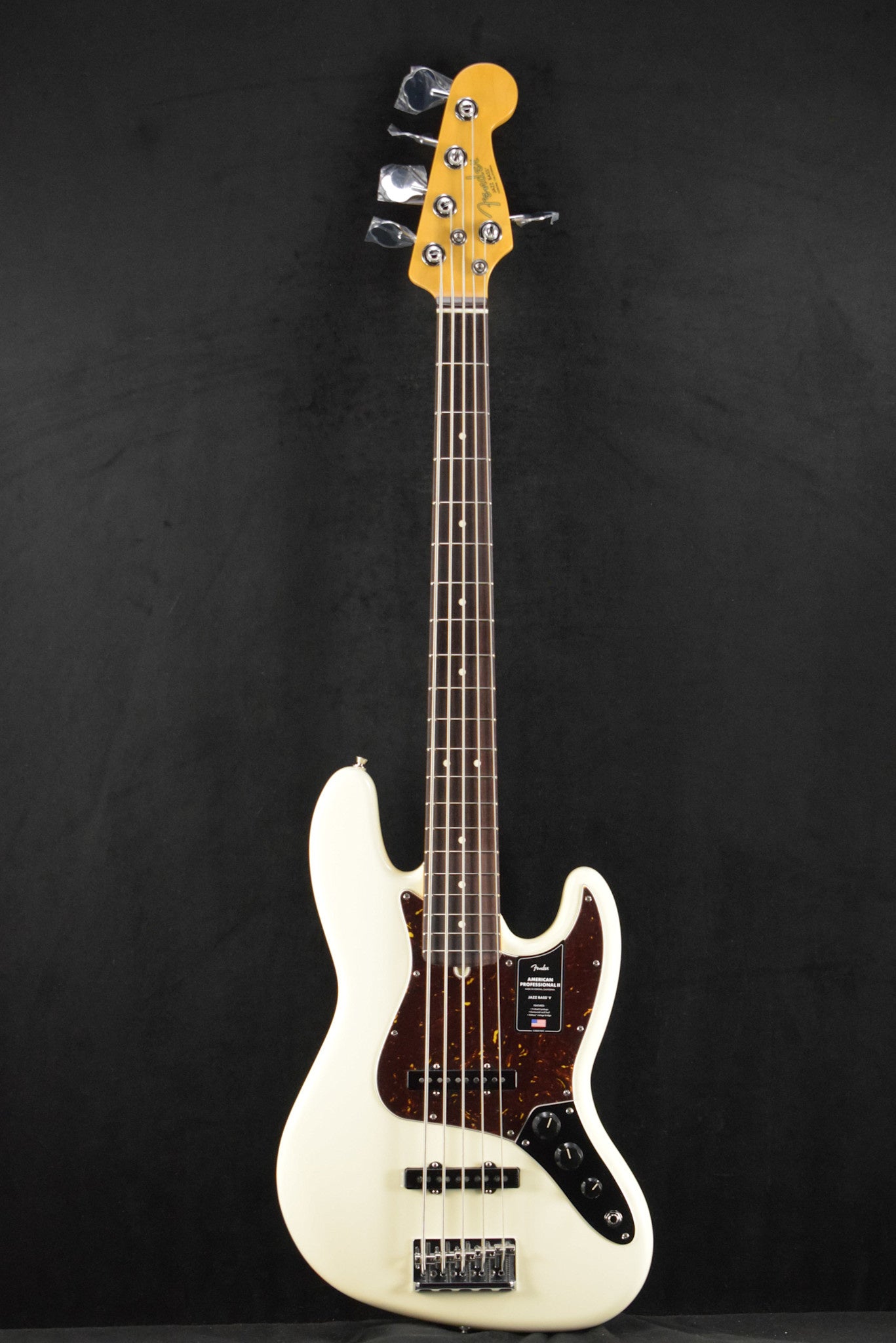 Fender American Professional II Jazz Bass V Olympic White Rosewood Fingerboard
