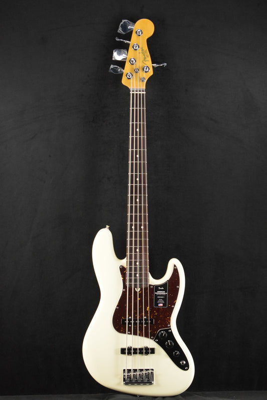 Fender American Professional II Jazz Bass V Olympic White Rosewood Fingerboard