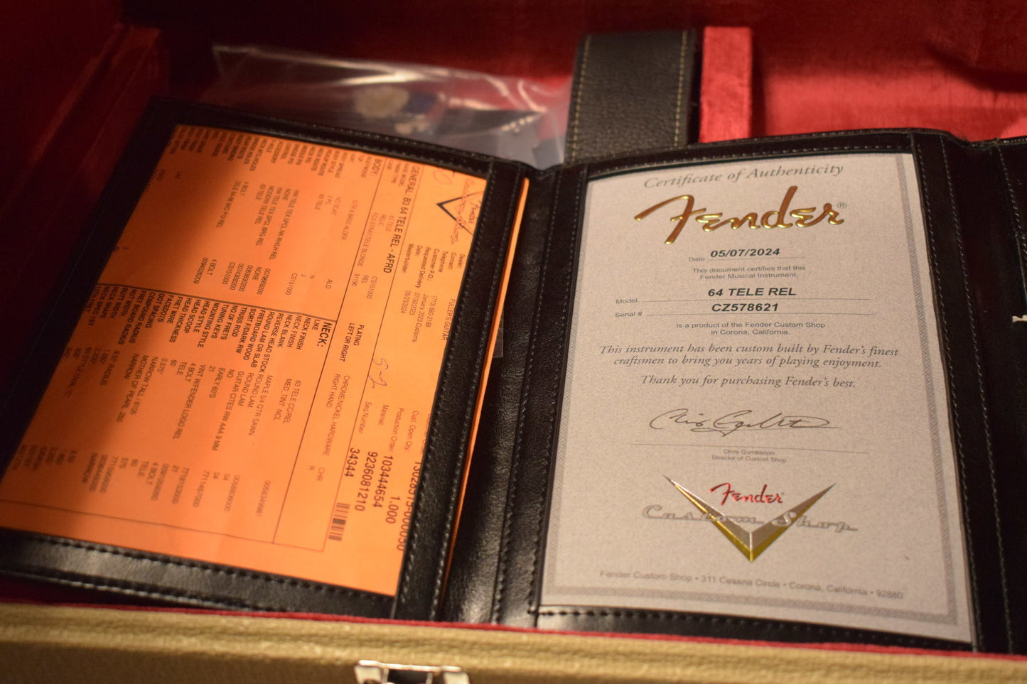 Fender Custom Shop '64 Tele Relic - Aged Fiesta Red