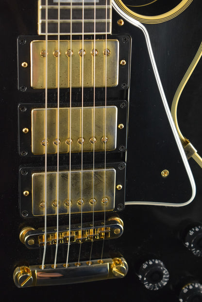 Gibson Custom Shop Les Paul Custom Chambered Body Slim Neck 3 Pickup Ebony VOS GH