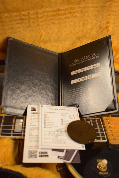 Gibson Custom Shop Les Paul Custom Chambered Body Slim Neck 3 Pickup Ebony VOS GH