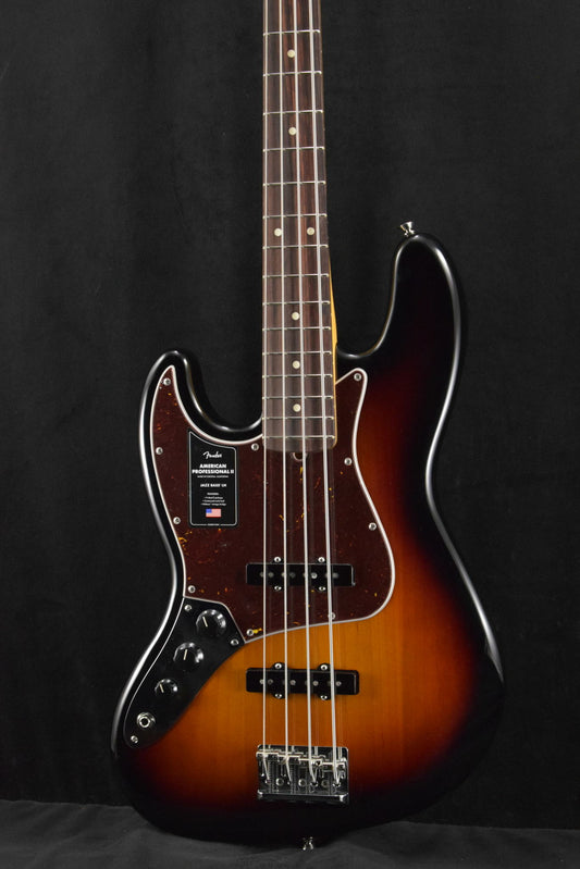 Fender American Professional II Jazz Bass Left-Hand 3-Color Sunburst Rosewood Fingerboard