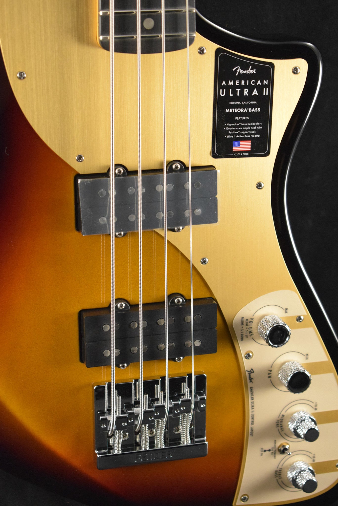 Fender American Ultra II Meteora Bass Ultraburst Ebony Fingerboard