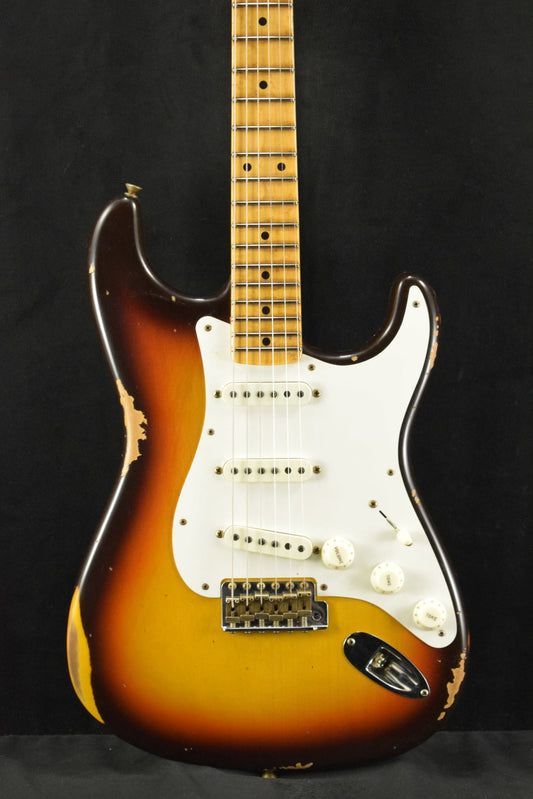 Fender Tomatillo Stratocaster III Relic - Faded Aged Chocolate 2 Color Sunburst