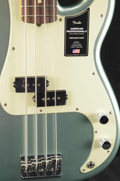 Fender American Professional II Precision Bass Mystic Surf Green Rosewood Fingerboard