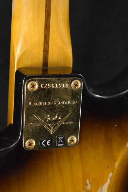 Fender Custom Shop '55 Stratocaster Relic Wide Fade 2-Color Sunburst Gold HW