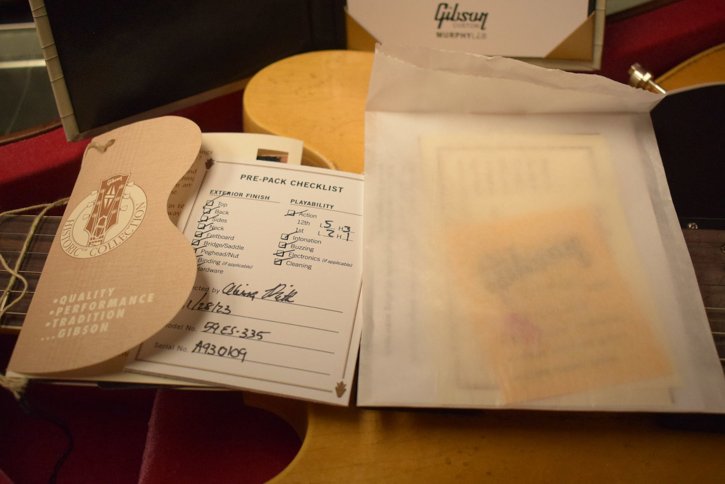 Gibson Murphy Lab 1959 ES-335 Vintage Natural Ultra Heavy Aged